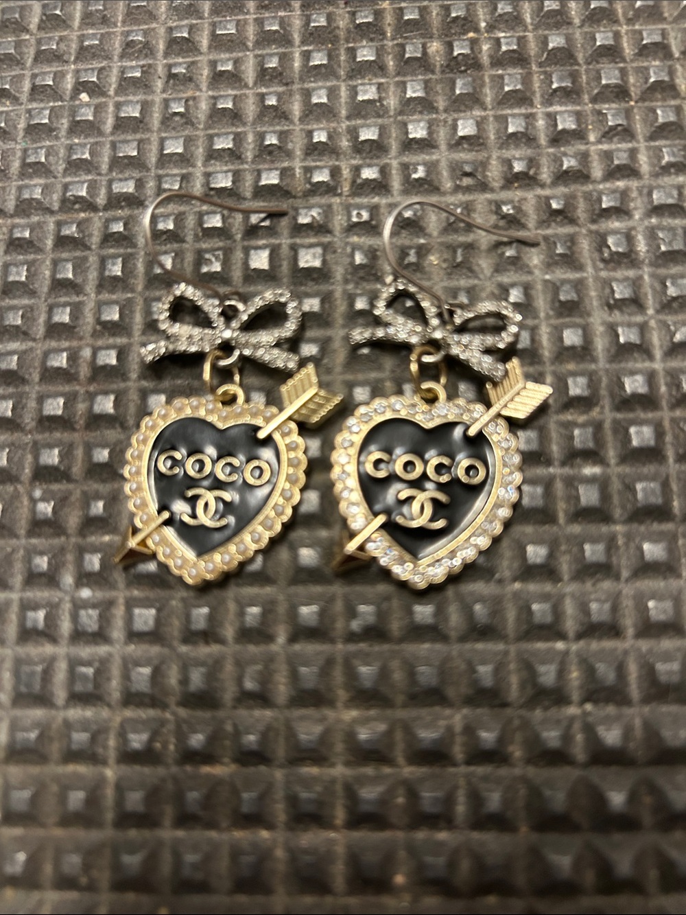 Authentic Charms Chanel from Zipper Pulls on Repurposed, Vintage Earrings - Picture 3 of 8